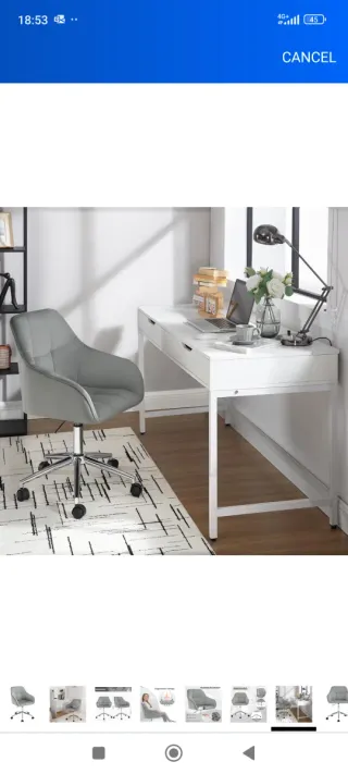 ✅Silla escritorio oficina giratoria gris nueva