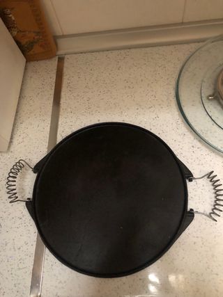 Plancha hierro fundido ovalada grande 30cm