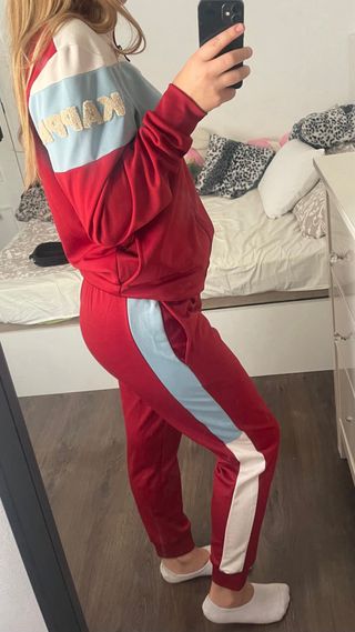 Chándal Kappa rojo-azul