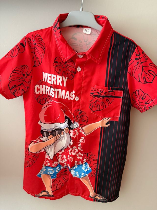 Camisa Niño Navidad Hawaina 140