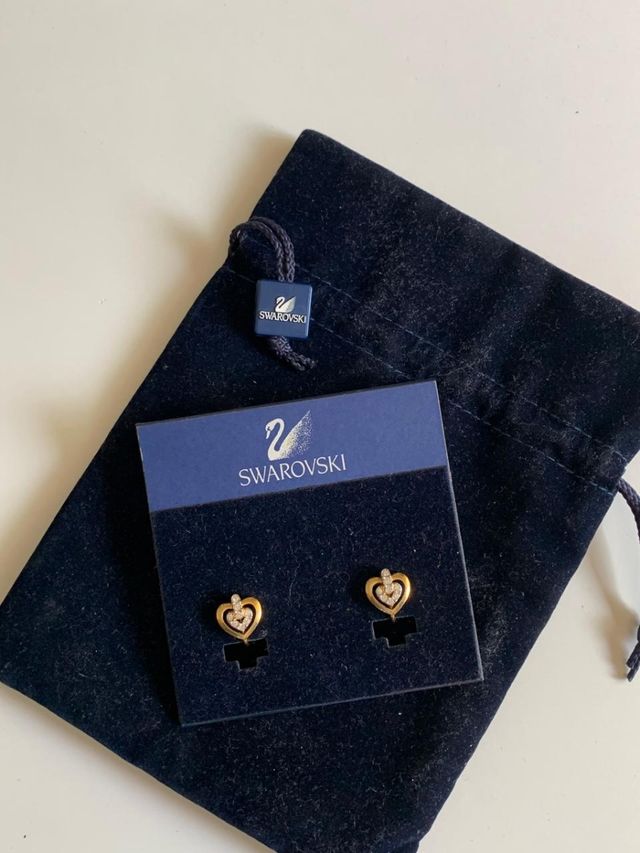 Pendientes Swarovski bañi de Oro 18K