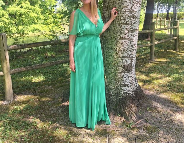 Abito lungo verde elegante