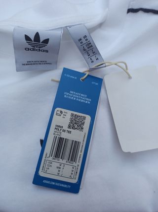 Camiseta Adidas blanca c/ ribetes