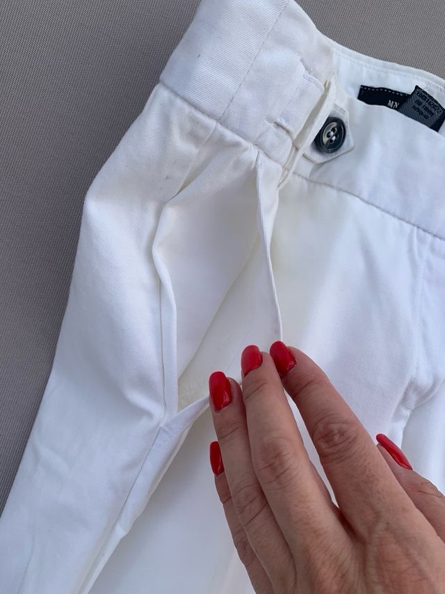 Pantalones Mango blancos T36