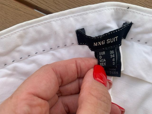 Pantalones Mango blancos T36