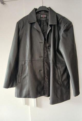 Cazadora cuero Kinsbiji XL negra