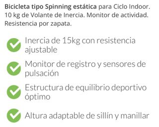 Bicicleta spinning BH G-Trainer ALPINE-6000