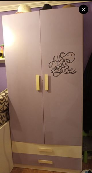 Armario 2 puertas - morado claro