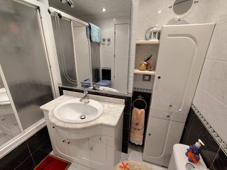 Mueble baño blanco + espejo+ mueble auxiliar 