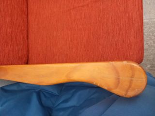 Sofá 3+1+1 madera- rojo/burdeos