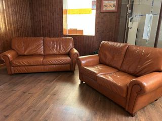 Pareja de Sofás piel 2-3 plazas 