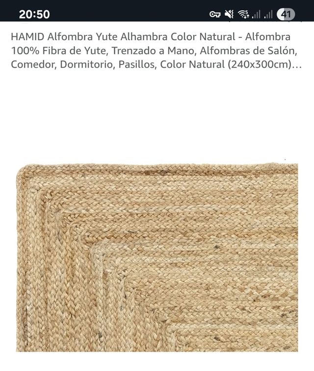 Alfombra yute HAMID 240x300cm