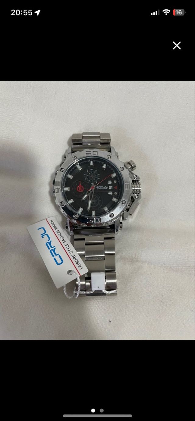 Reloj CRRJU Hombre Plata