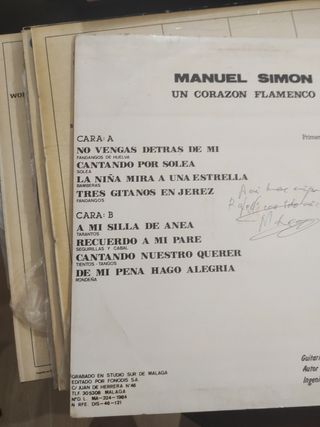 Vinilo Manuel Simón - Un Corazón Flamenco
