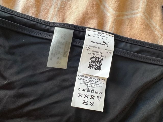 Braguita bikini Puma negra XL