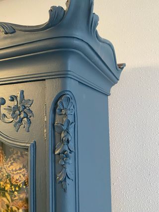 Vitrina vintage azul - Mueble antiguo