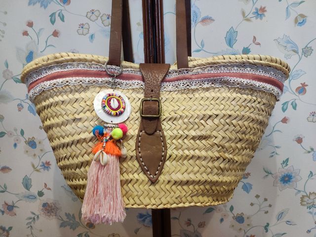 Capazo mimbre boho chic