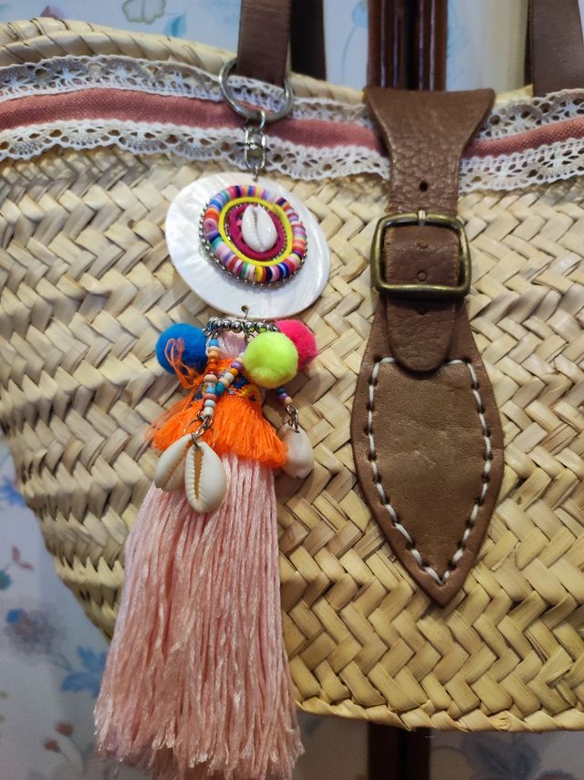 Capazo mimbre boho chic