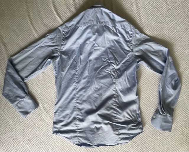 Camicia Uomo Blu - Collo Francese