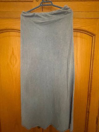 Falda larga azul - boho chic