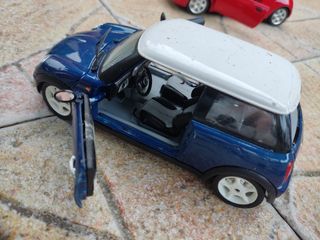 Mini Cooper azul - Coche miniatura