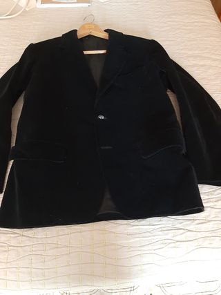Chaqueta pana negra vintage