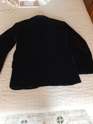 Chaqueta pana negra vintage