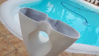 Macetero escultura blanco