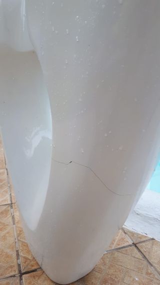 Macetero escultura blanco