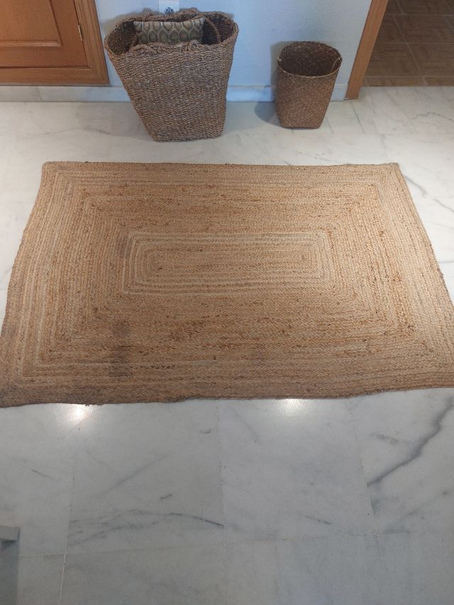 Alfombra yute beige rectangular 1.00 x 1.50