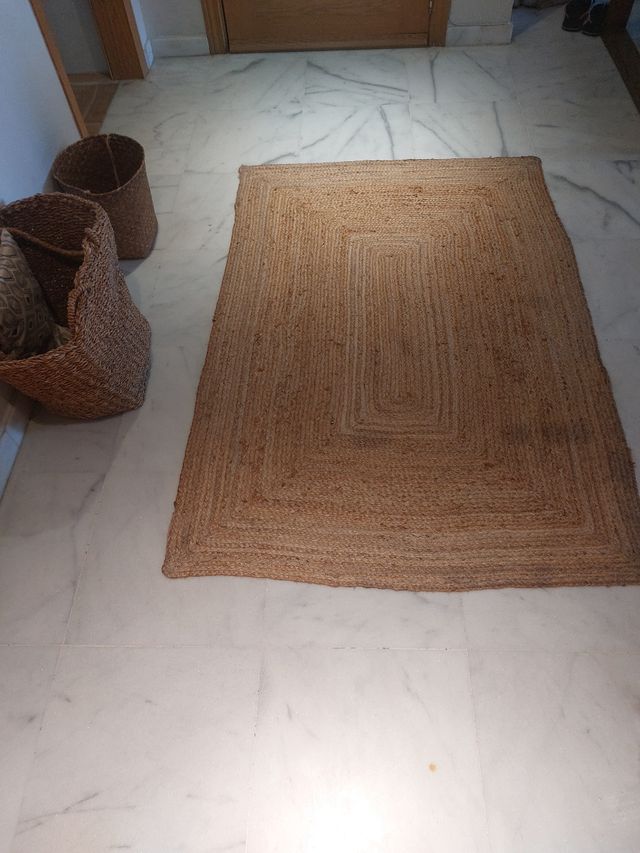 Alfombra yute beige rectangular 1.00 x 1.50