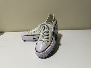 Converse blancas plataforma - 36
