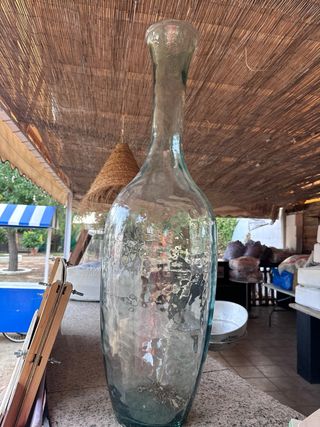Jarrón cristal turquesa - Decoración hogar