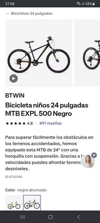 Bicicleta Rockrider ST500 24" niño