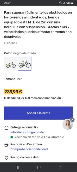 Bicicleta Rockrider ST500 24" niño