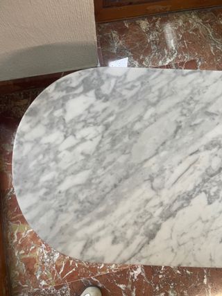 Mesa mármol-madera auxiliar