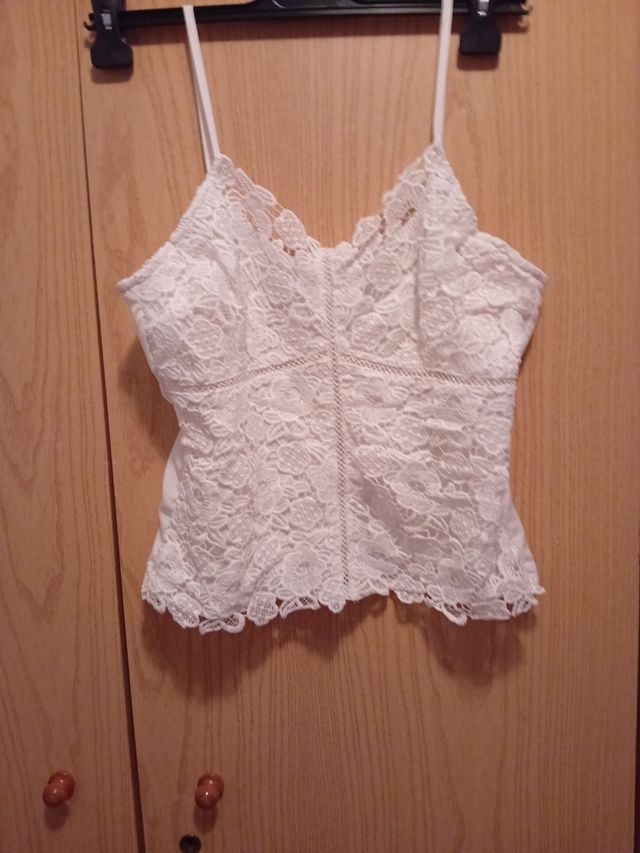 Bustier blanco encaje