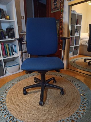 Silla escritorio azul - oficina