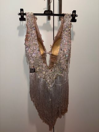 Vestido baile deportivo plata