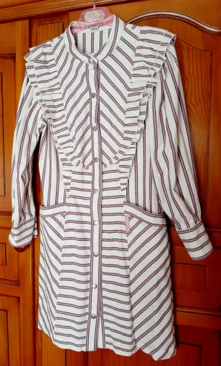 Vestido a rayas Highly Preppy Color morado y blanc