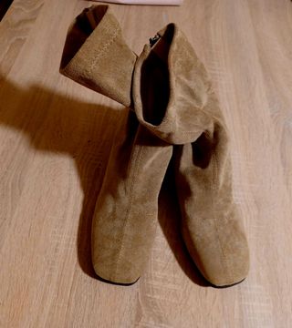 Botines ante beige - Marrón