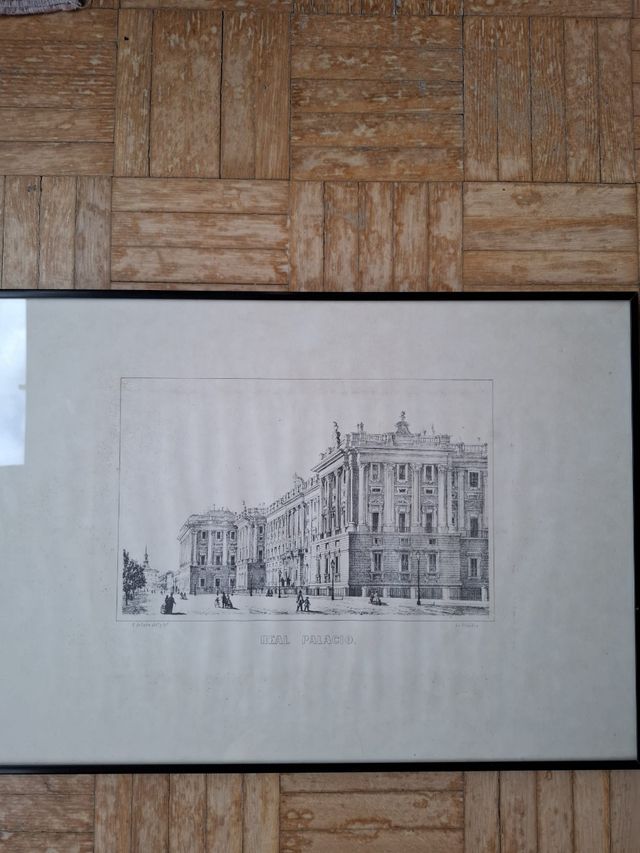 Grabado antiguo: Palacio Real