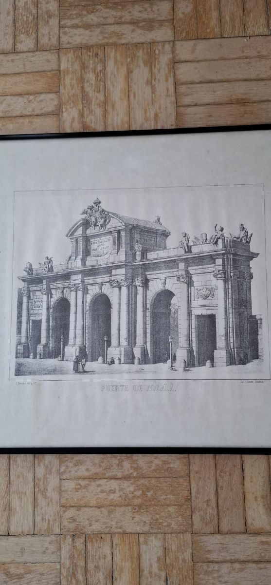 Grabado antiguo: Palacio Real