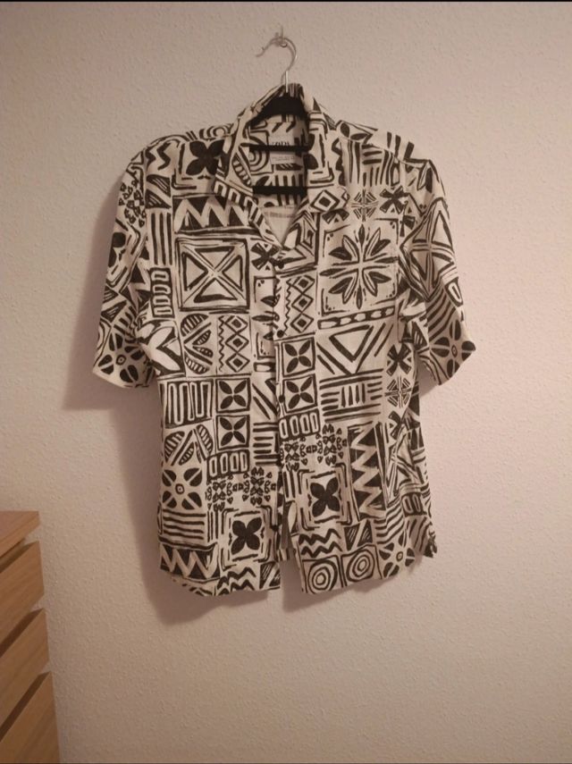 Camisa Zara - Blanco y Negro