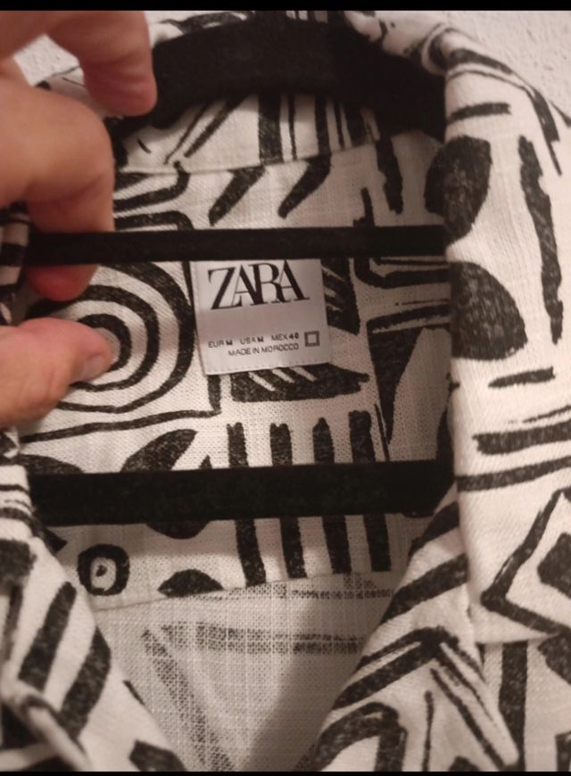 Camisa Zara - Blanco y Negro