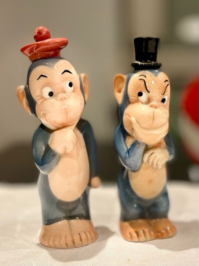 Aceitera y vinagrera monos cerámica Goebel