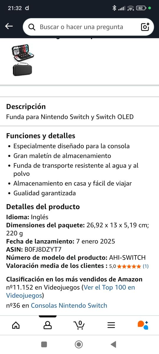 Custodia rigida per Nintendo Switch