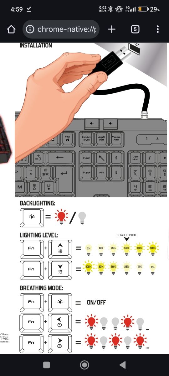 Teclado Spirit of Gamer PRO K3 LED.