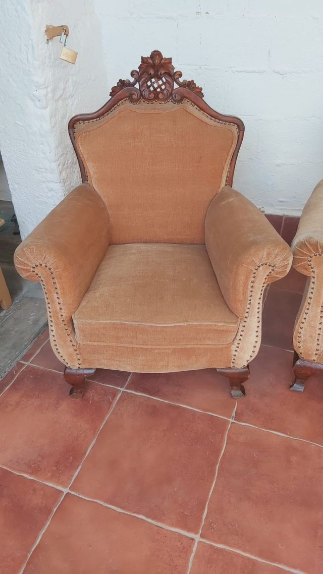 Sofá Luis XV antiguo - 3 piezas