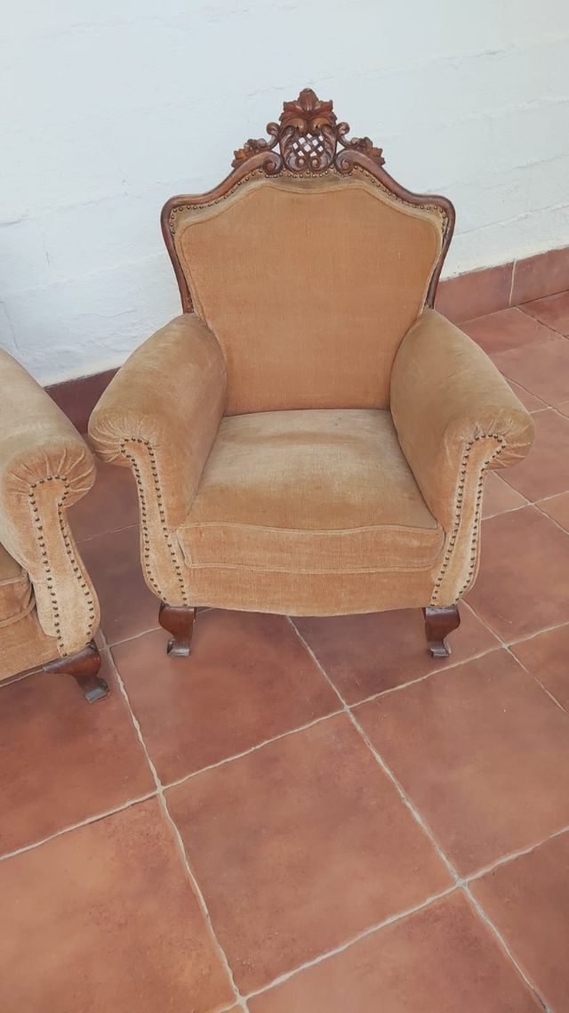 Sofá Luis XV antiguo - 3 piezas